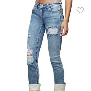 NWT True Religion Halle Super Skinny Mid-rise Jeans Size 24
